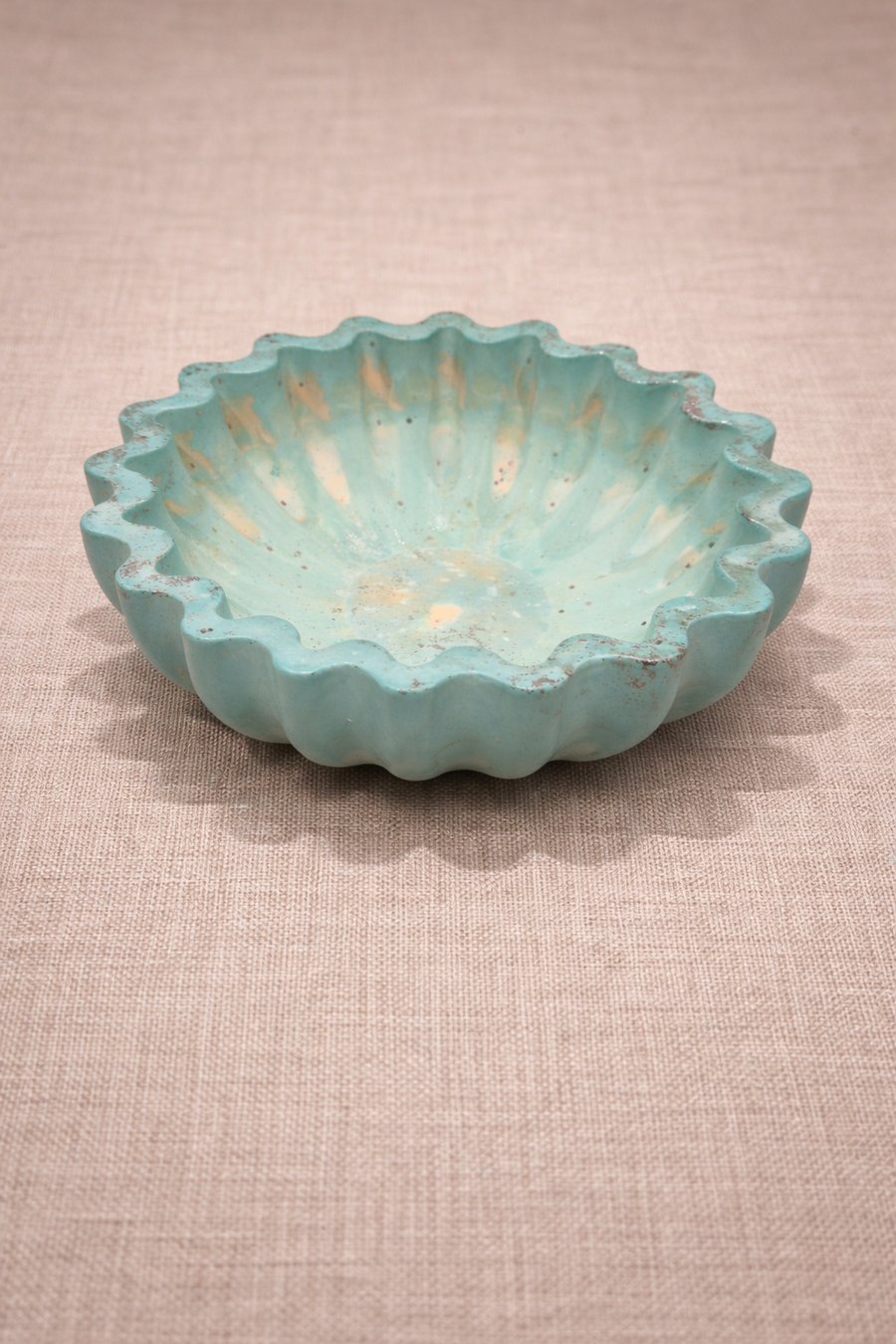 Scalloped Trinket Dish, Jewelry Ring Holder, Shell Catchall Tray, Vanity 
