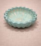 Scalloped Trinket Dish, Jewelry Ring Holder, Shell Catchall Tray, Vanity 