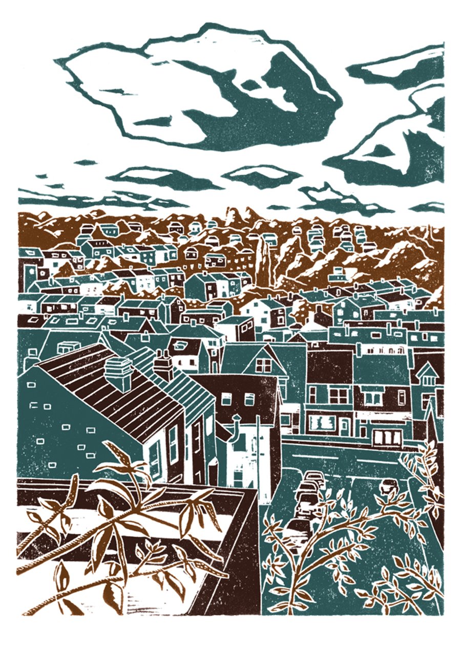 Psalter Lane View A3 poster-print