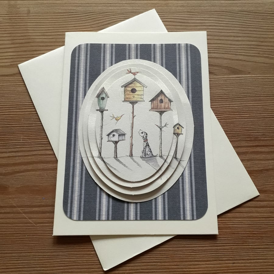 Inquisitive Dog Blank Card