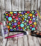 Colourful Button Zipper Pouch - Multi Use Zipped Organiser - Image 3