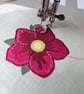Hellebore mini hoop, handmade embroidered hanging decoration - Image 5