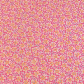 Liberty Fabric 10" Square : SPECKLE Peach Pink Floral