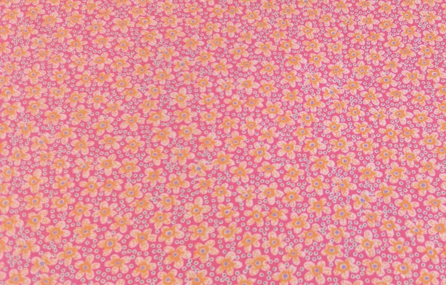 Liberty Fabric 10" Square : SPECKLE Peach Pink Floral