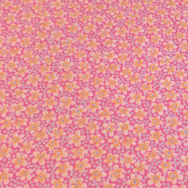 Liberty Fabric 10" Square : SPECKLE Peach Pink Floral