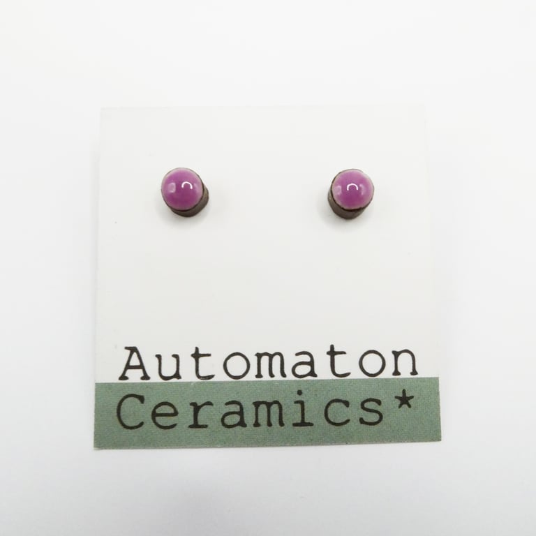 Ceramic orange ear studs, small ear-studs, bright earrings, boho earrings