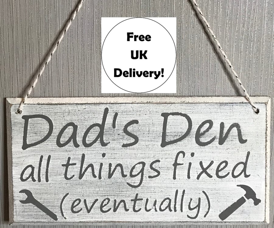 Dad's Den Decorative Sign Wall Hanging