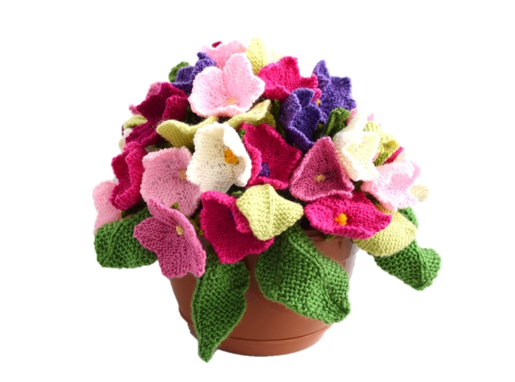 Knitting Pattern for Forever Flowers.  Digital Pattern