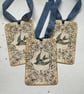 GIFT TAGS, Vintage -style. ( set of 3) ' Bird in Flight'..ready to ship... - Image 3