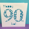 90th Birthday Card - Personalised