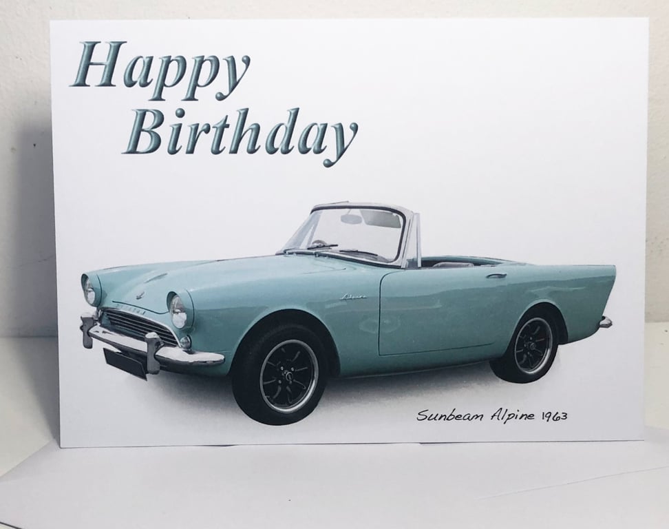 Sunbeam Alpine 1963 - Birthday, Anniversary, Retirement or Plain Card