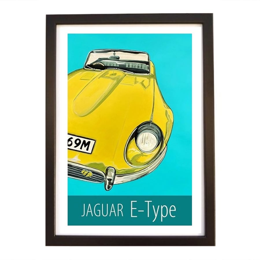 Jaguar E-Type poster print by Susie West