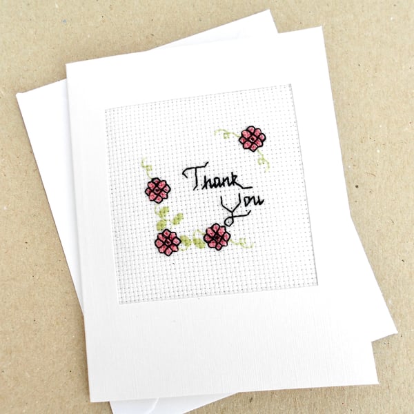 Thank You Cross Stitch Card