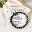 KAMBABA JASPER Bracelet & Crystal Meaning Card - Handmade Stretch Jewellery