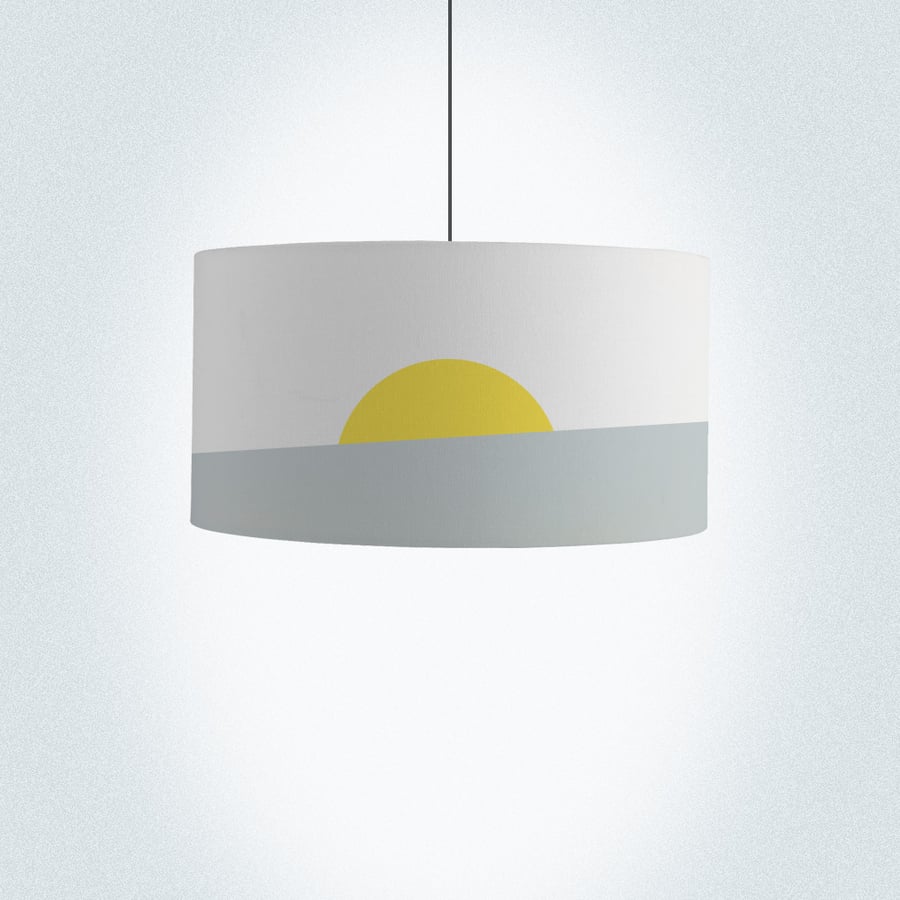 Sunrise Drum Lampshade, Diameter 45 cm (18"), Ceiling or floor lamp