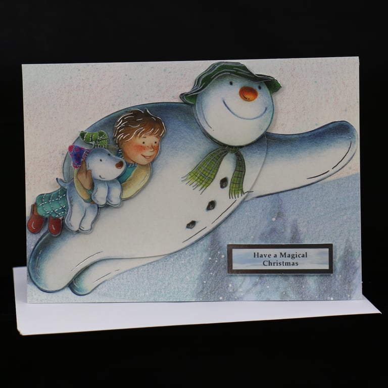 Flying Through the Air Christmas Card