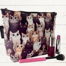 Makeup bags winking cats