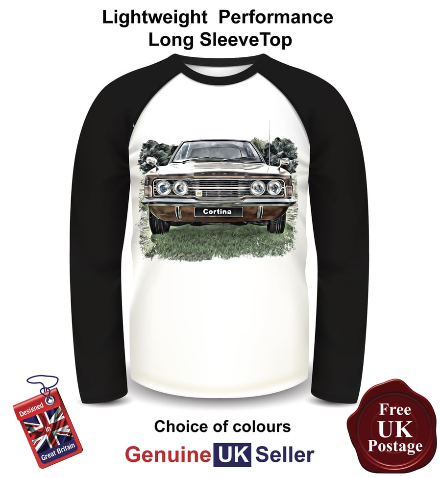 Cortina MK3, Ford Cortina MK3 Mens Long Sleeve Top, Cortina MK3 Mens T Shirt