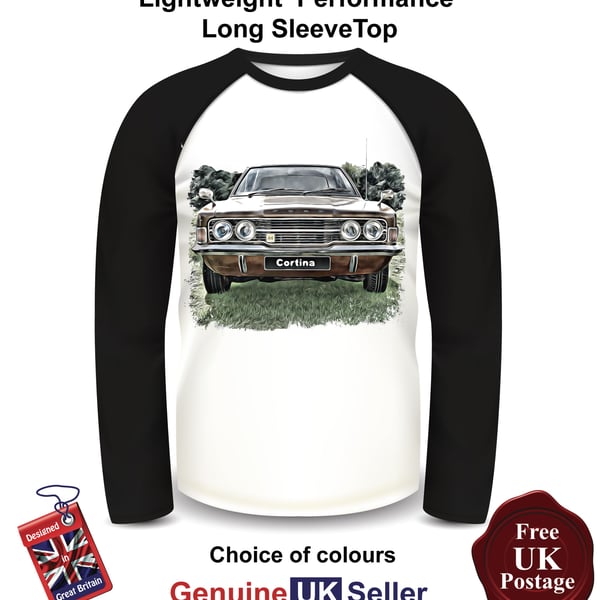 Cortina MK3, Ford Cortina MK3 Mens Long Sleeve Top, Cortina MK3 Mens T Shirt