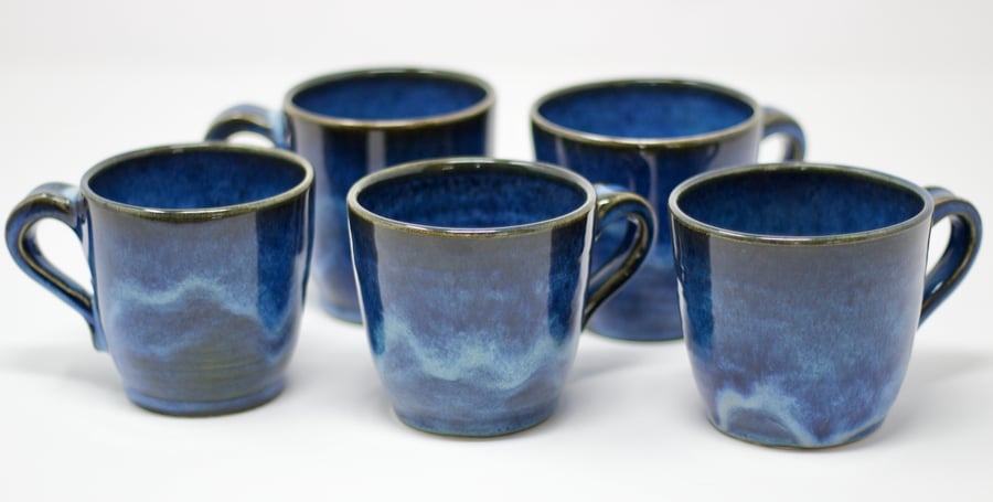 Blue coffee cups