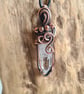 Natural Brandberg Crystal & Copper Necklace Pendant Gift Jewellery Jewelry - Image 2