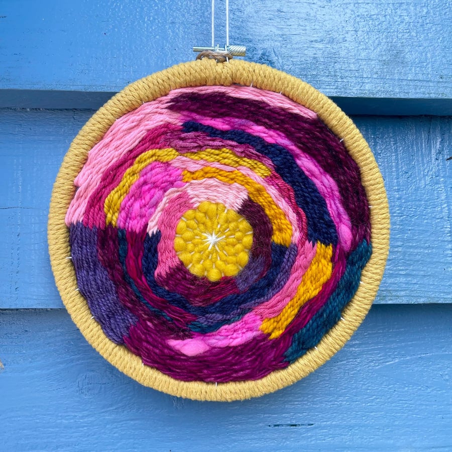 Sunset Hand Woven Circular Wall Hanging
