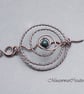 Antique Copper Spiral bun cage ,Chrysocolla Azurite hair bun holder, hair bun  - Image 1