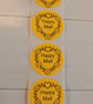 50 'Happy Mail' Heart Thermal Printed Stickers (100Y)