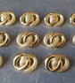 23mm 7 8" 36L figure 8 Gold Buttons, light weight x 4 Buttons - Image 2