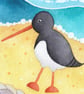 Oystercatcher Framed Print. Seaside Watercolour Art Painting. East Neuk of Fife. - Image 3