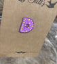Embroidered Iron on Patch  Letter D - 32mm x 26mm - Image 2