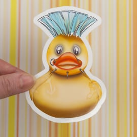 Punk Duck Sticker