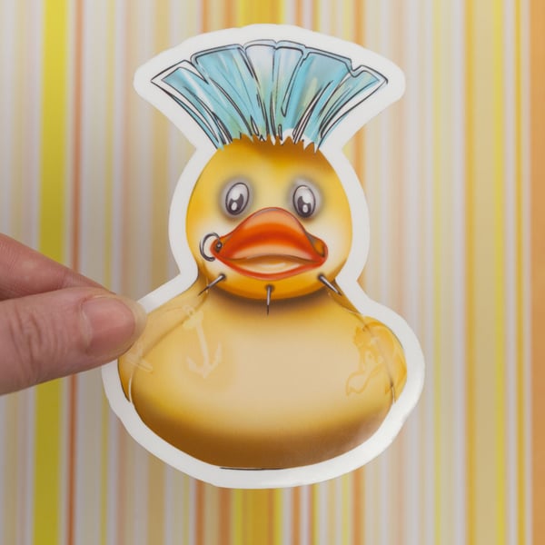 Punk Duck Sticker