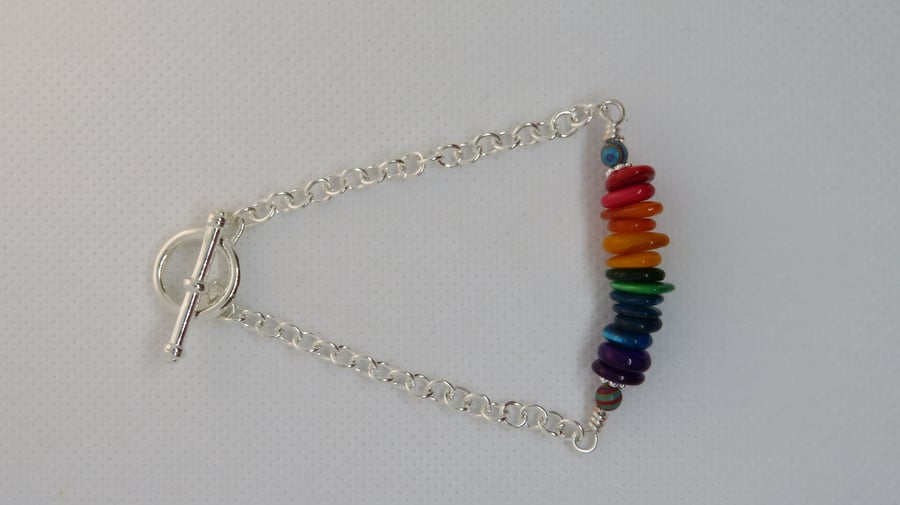 Rainbow Shell Bracelet