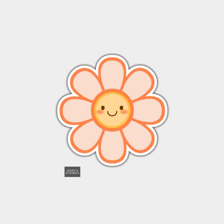 Funny Vinyl Sticker For Adults - Cute Flower