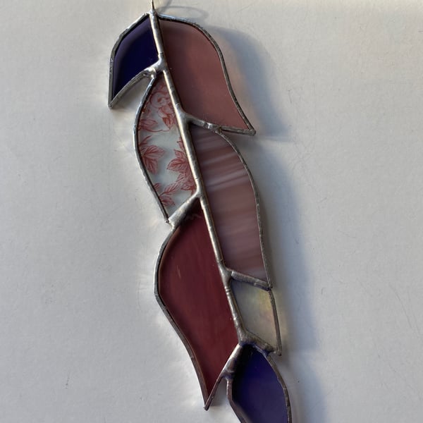 Stained Glass Feather Suncatcher Decoration 