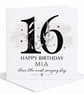 Personalised 16th Birthday Card For Her Daughter Sister Friend Niece - Image 1