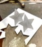 Large sterling silver star stud earrings - Image 3
