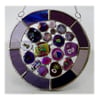 Summer Berry Pie Suncatcher Stained Glass Abstract Handmade fused 003