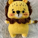 Finished Crochet Lion Doll Lion Key Chain Knitting Lion Handmade Crochet Animal 