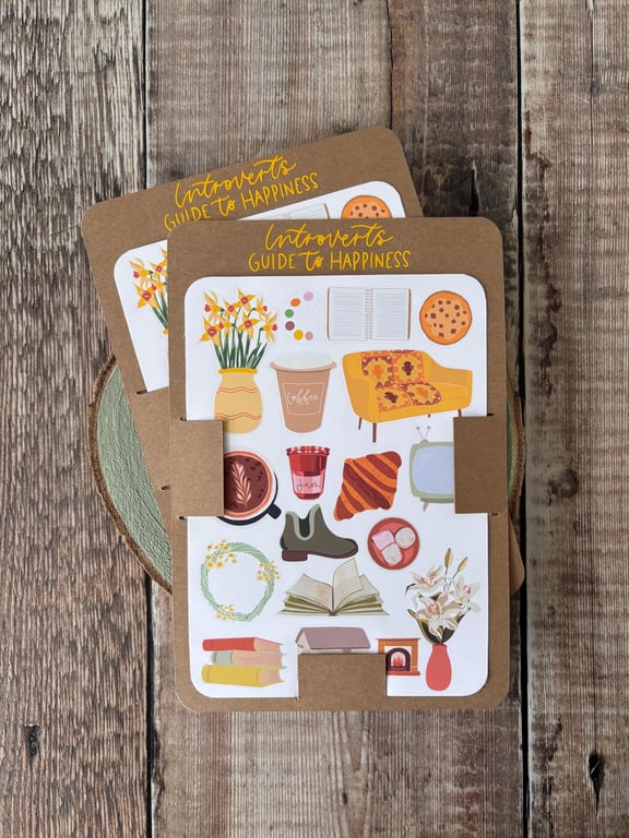 Introverts Guide To Happiness Stickers, Sticker Sheet, Homebody, Introverts, Jou