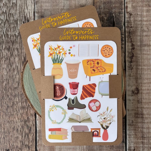 Introverts Guide To Happiness Stickers, Sticker Sheet, Homebody, Introverts, Jou