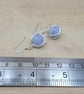 Blue lace agate earrings. Sterling silver circle - Image 4