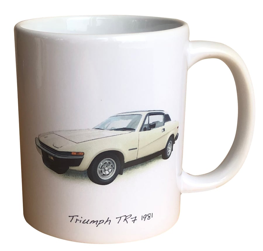 Triumph TR7  1981 - 11oz Ceramic Mug - Single, Pair or Set of Four