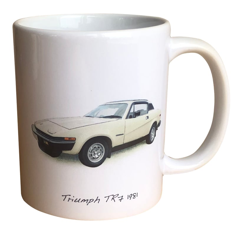 Triumph TR7  1981 - 11oz Ceramic Mug - Single, Pair or Set of Four