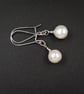  Natural cream freshwater pearl earrings, natural pearl drops, pearl jewelry  - Image 3