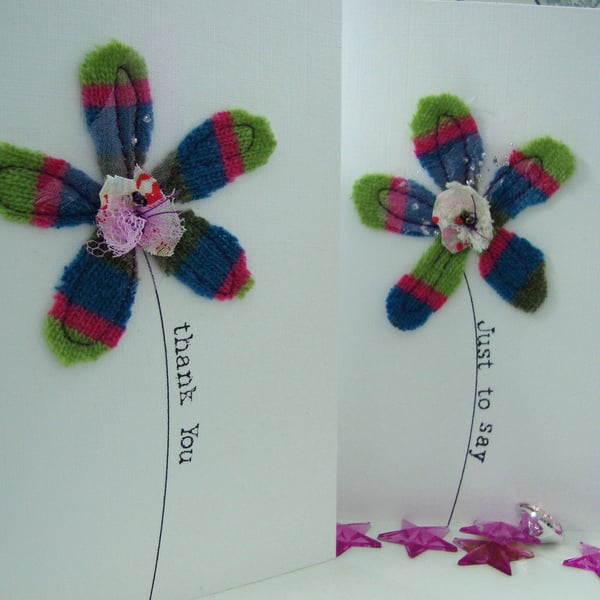 recycled flower thank you card