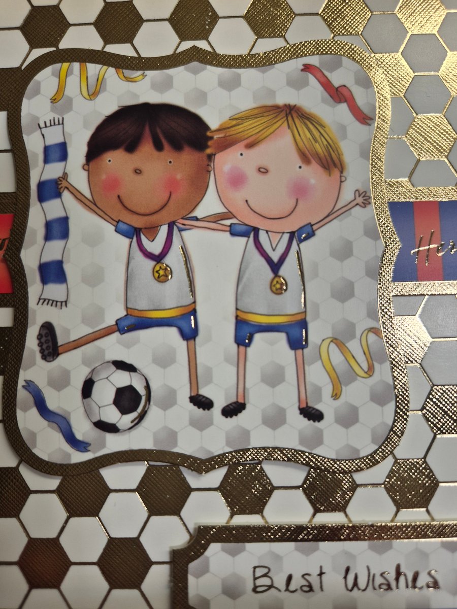 Boys football birthday greetings card 