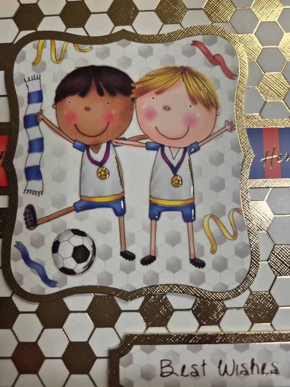 Boys football birthday greetings card 