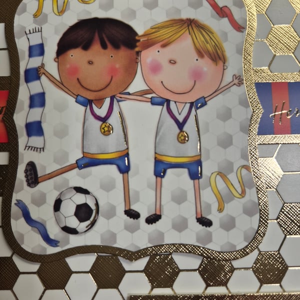 Boys football birthday greetings card 